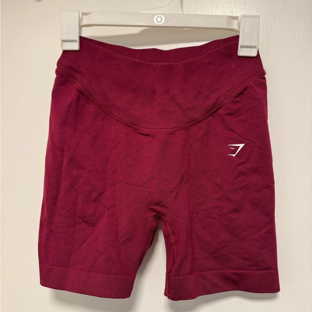 Gymshark Maroon Athletic Bike Shorts